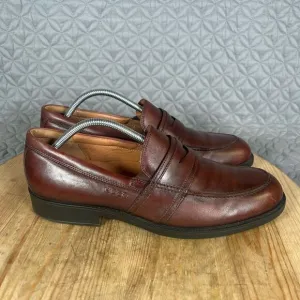 Ecco Shoes Men’s EU 43 US 9-9.5 Penny Loafers Brown Full Strap