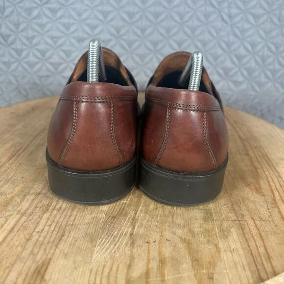 Ecco Shoes Men’s EU 43 US 9-9.5 Penny Loafers Brown Full Strap