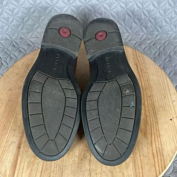 Ecco Shoes Men’s EU 43 US 9-9.5 Penny Loafers Brown Full Strap
