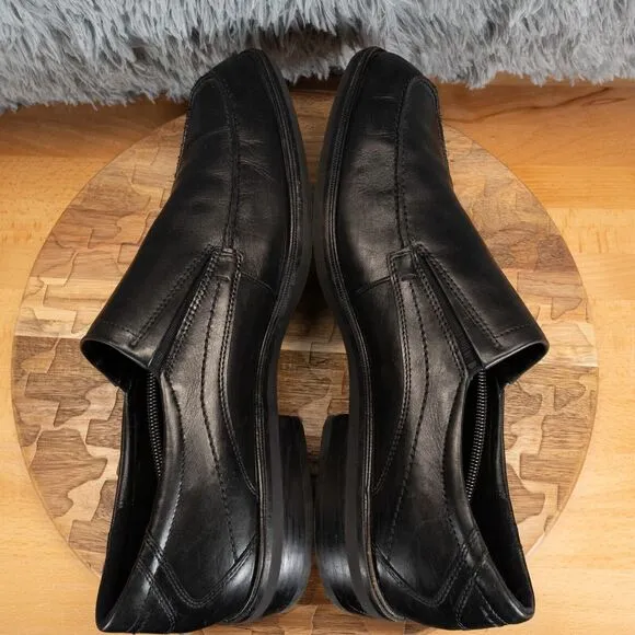 Ecco Windsor Men's Black Leather Slip-On Loafer Dress Shoes Size EU 47 US 13