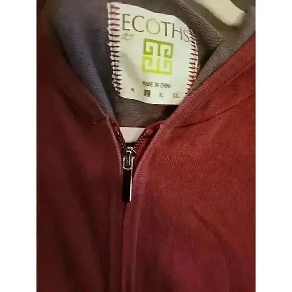 Ecoths Rock Full Zip, Brick Red Sz L NWT Excellent CR5