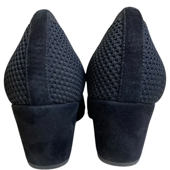 Eileen Fisher Black Kiss Knit Mid-Heel Pumps Women’s Size 9