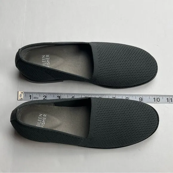 Eileen Fisher Demi Recycled Stretch Knit Loafer Women SZ 6.5 Grey Gray Shoes NEW