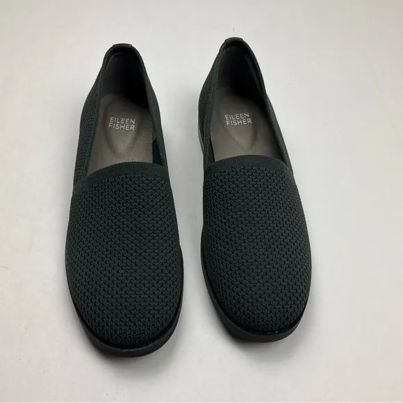 Eileen Fisher Demi Recycled Stretch Knit Loafer Women SZ 6.5 Grey Gray Shoes NEW