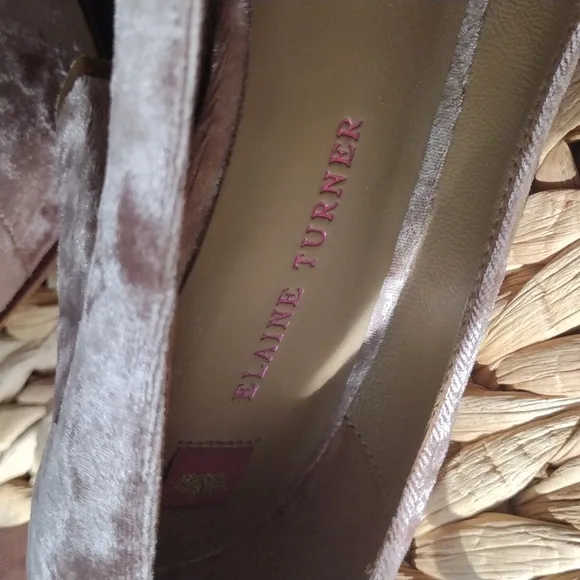 Elaine Turner Norma pink crushed  Velvet  Mary Jane 8.5