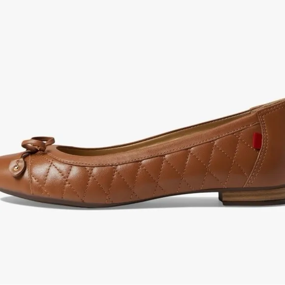 Elegant Brown Quilted Ballet Flats