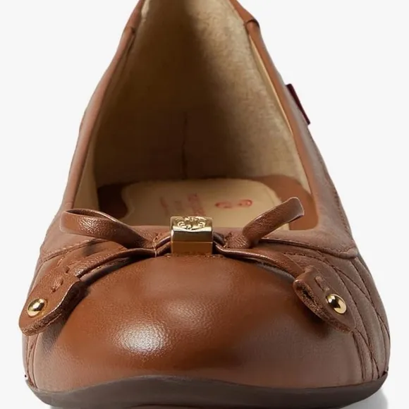 Elegant Brown Quilted Ballet Flats