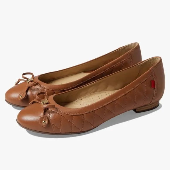 Elegant Brown Quilted Ballet Flats