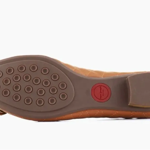 Elegant Brown Quilted Ballet Flats