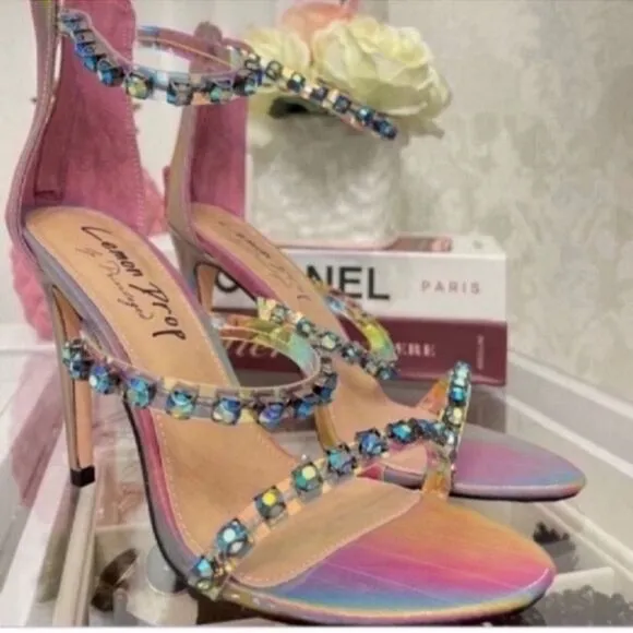 Elegant Multicolor Strappy Heels