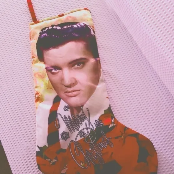 Elvis sneakers and Christmas stocking