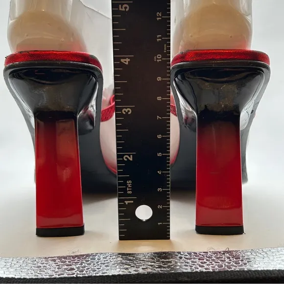 Enrico Ciuni Womans heels 36 eu 6 red strappy ombre sandals Shoes designer sexy
