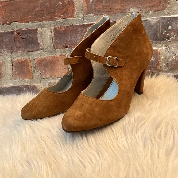 Eric Michael Suede Heels/Booties, Size 5.5