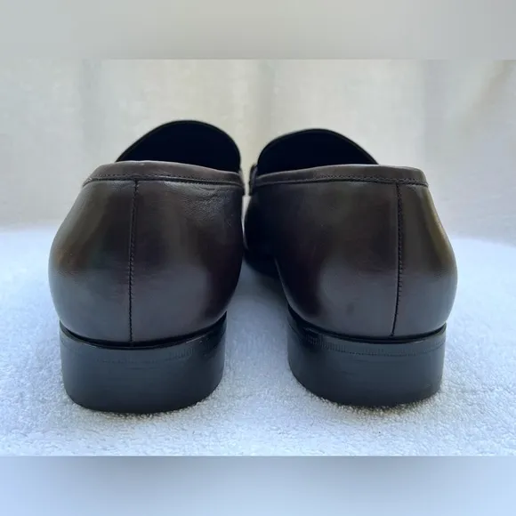 Ermenegildo Zegna Elegant Brown Leather Loafers - 10