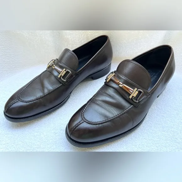 Ermenegildo Zegna Elegant Brown Leather Loafers - 10