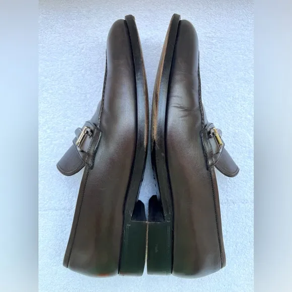 Ermenegildo Zegna Elegant Brown Leather Loafers - 10
