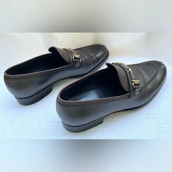 Ermenegildo Zegna Elegant Brown Leather Loafers - 10