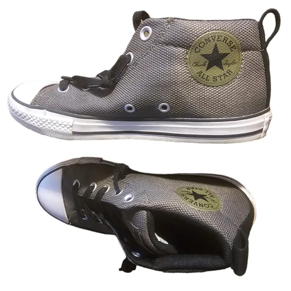 EUC | Converse All Star | Unisex | Juniors Street Mid 🫒'Olive Green'🫒 | Size 4