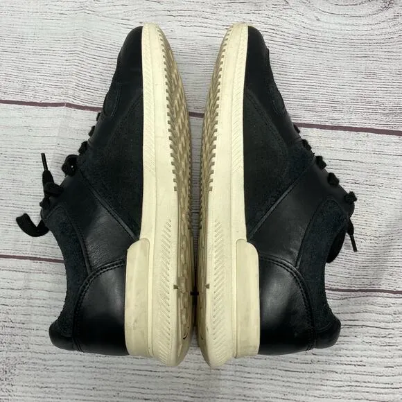 EverLane Trainer Black Leather Suede Sneakers Unisex Women Size 10 Men Size 8