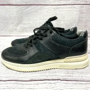 EverLane Trainer Black Leather Suede Sneakers Unisex Women Size 10 Men Size 8