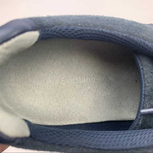 Everlane Unisex The Trainer Suede Sneakers Navy Blue