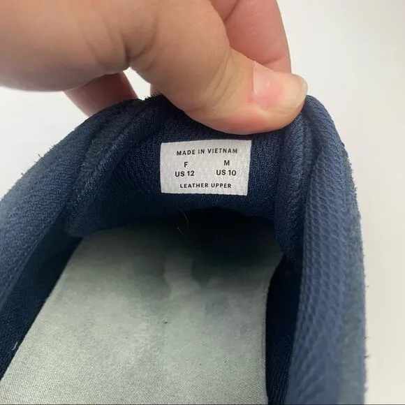 Everlane Unisex The Trainer Suede Sneakers Navy Blue