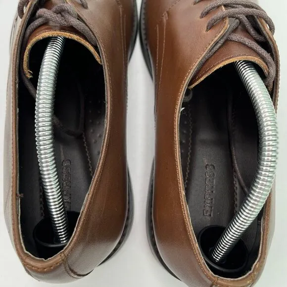 Express Men’s Polish Casual Leather Dress Shoes Brown Size 11 #542