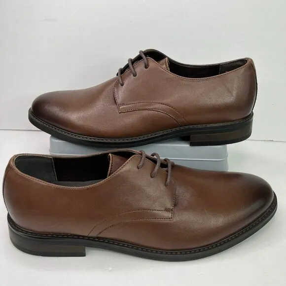 Express Men’s Polish Casual Leather Dress Shoes Brown Size 11 #542