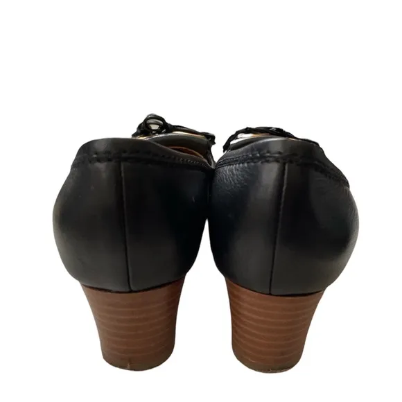 Fabio Rusconi Black Moccasin Heels size 7.5