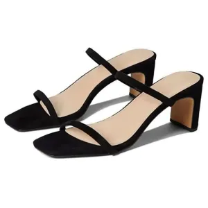 Faryl By Farylrobin Analisa Sandals Women's US 13 Black Suede Square Toe ZPO394