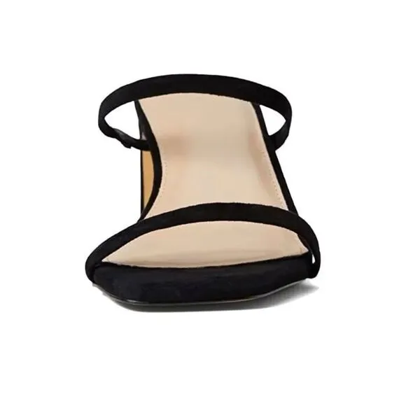 Faryl By Farylrobin Analisa Sandals Women's US 13 Black Suede Square Toe ZPO394