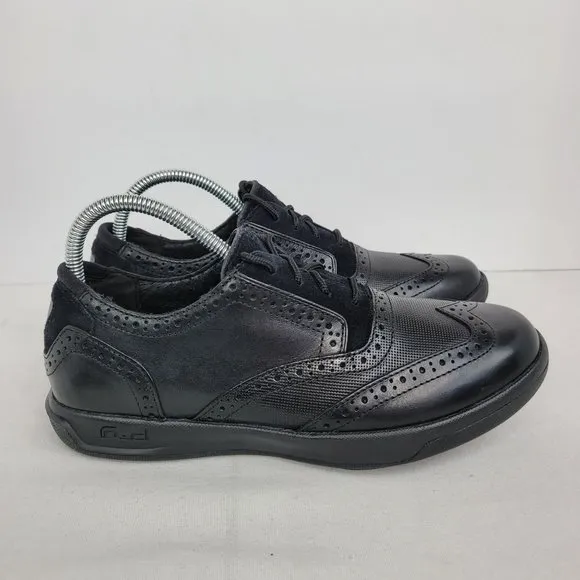 Fast Forward Technology Men's Dress Shoes Black Leather MC008 BBB US Size 7.5