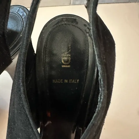 FENDI Black Peep Toe Slingback Heels-fit like 7.5 or 8