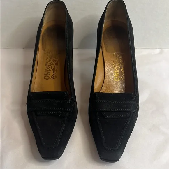 Feragamo Women's Black Suede Loafers