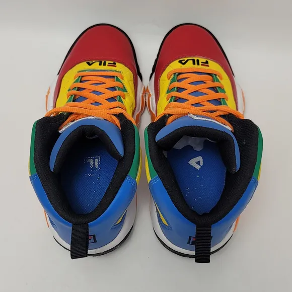 Fila Mb Ps Unisex Boys Multicolor Mid Top Lace Up Sneakers Shoes Youth Size 5
