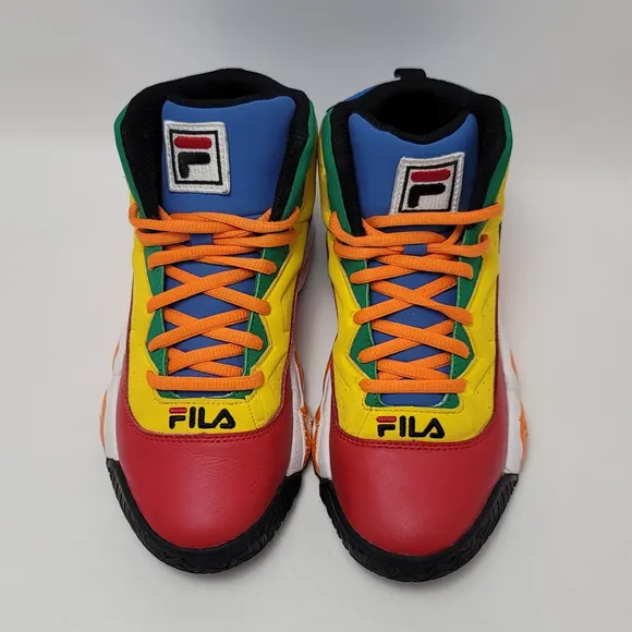 Fila Mb Ps Unisex Boys Multicolor Mid Top Lace Up Sneakers Shoes Youth Size 5
