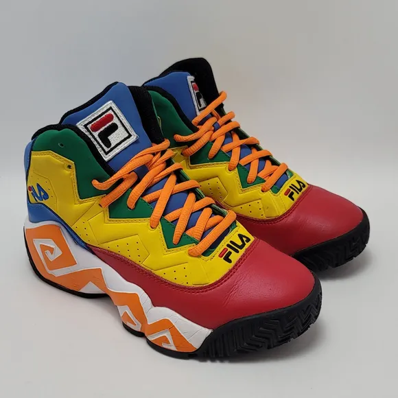 Fila Mb Ps Unisex Boys Multicolor Mid Top Lace Up Sneakers Shoes Youth Size 5