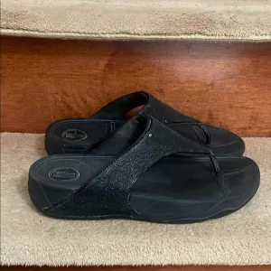 FitFlop Black Sandals for Women Size 9 In Great Condition