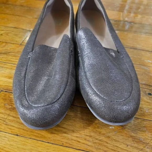 Fitflop Lena Metallic Bronze  Leather Loafers Size 9 EU 41