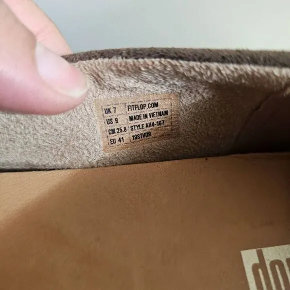 Fitflop Lena Metallic Bronze  Leather Loafers Size 9 EU 41