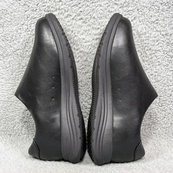 FitVille EasyTop Deluxe Womens Size 8.5 Wide Dress Shoes Jet Black Diabetic