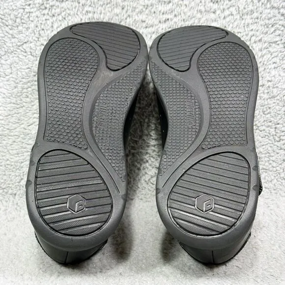 FitVille EasyTop Deluxe Womens Size 8.5 Wide Dress Shoes Jet Black Diabetic