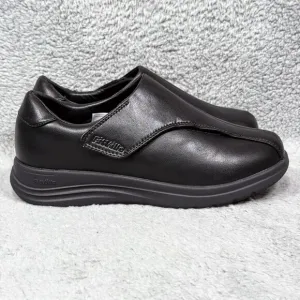 FitVille EasyTop Deluxe Womens Size 8.5 Wide Dress Shoes Jet Black Diabetic