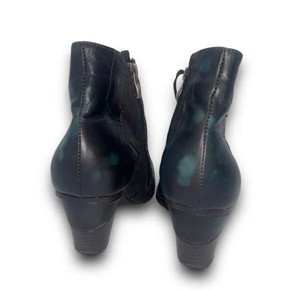 Floral Embossed Oxford Boots Womens size 9.5(41)