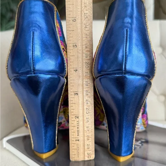 Floral Velvet Women's Shoes unique Victorian heels