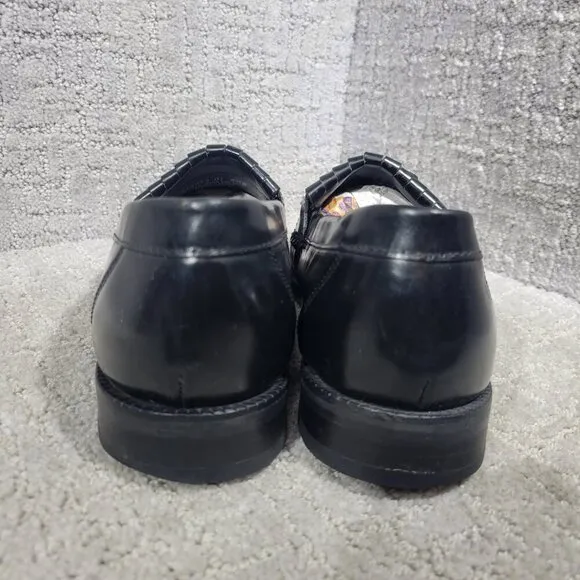 Florsheim 18075 Men's Size 9.5B Black Leather Kiltie Tassel Slip On Dress Shoes