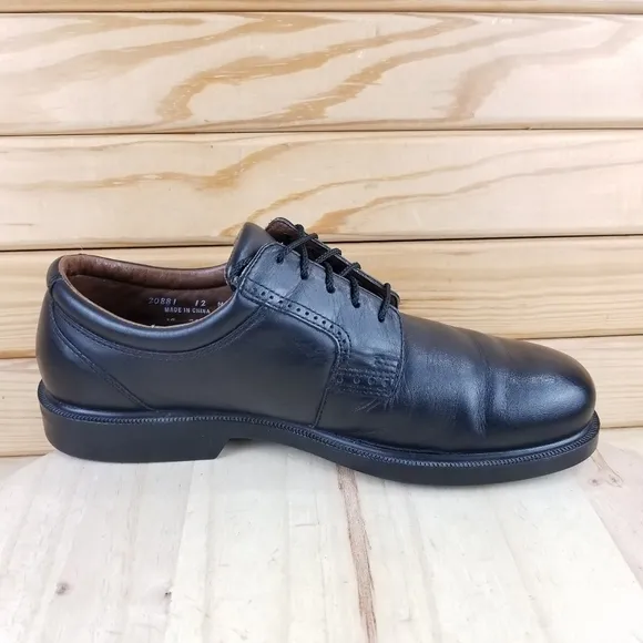 Florsheim 20881 Comfortech Black Leather Oxford Lace Up Dress Shoes Men's 12M