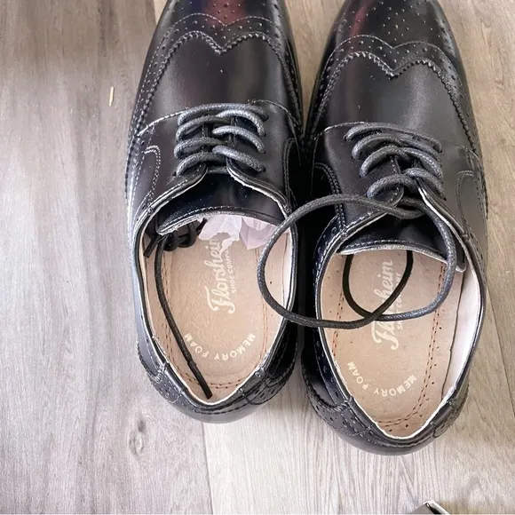 Florsheim Boys Black Wing-Tip Dress Shoes