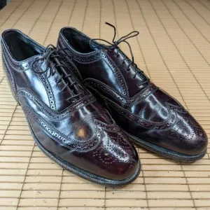 Florsheim Burgundy Leather Wingtip Brogue Oxford Dress Shoes Men's Size 10.5E 23