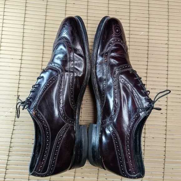 Florsheim Burgundy Leather Wingtip Brogue Oxford Dress Shoes Men's Size 10.5E 23